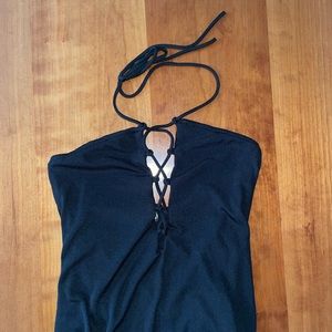 Free People Lace Up Bodysuit, XS NWOT